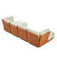 Canapé d'angle modulaire en boucle avec pouf-291368380-291368383