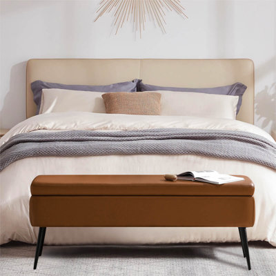Banc de rangement en similicuir Demetrey