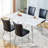 Dining Table Set For Rectangular Table With 4 PU Chairs-2012664231