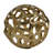 Decorative Orb Metal Aluminum Spherical Sculptural Accent with Modern Cut-Out Design - Stylish Contemporary Art Object Decor-58418794