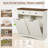 Double Tilt Out Trash Cabinet Freestanding Wooden Garbage Can Cabinet with Hideaway Drawers, 2x13 Gallons Pet Proof Garbage Can Holder for Kitchen Living Room-110687086