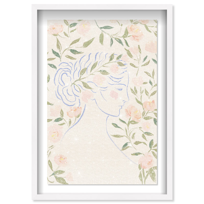 Blooming Hera Print by Oliver Gal, 31.5"H x 21.5"W, White Shadowbox