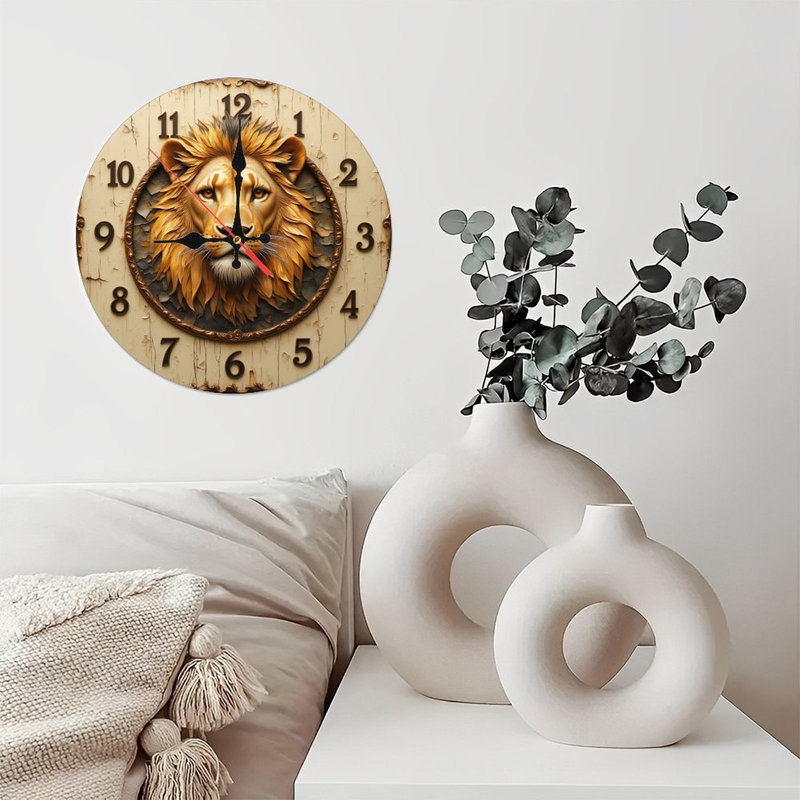 Horloge murale lion