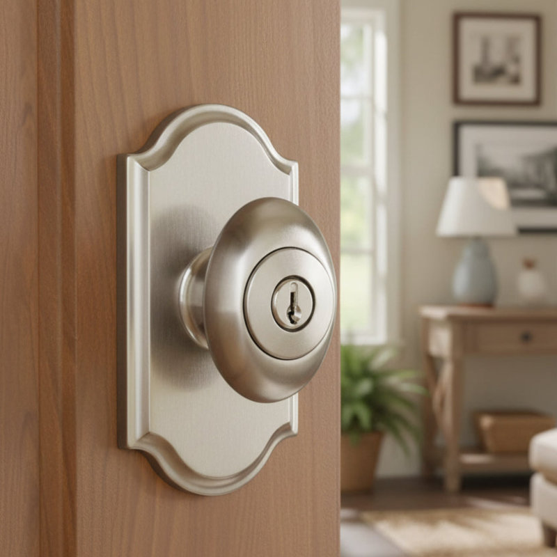 Julienne 2.5'' Diameter Keyed (Entry), Satin Nickel