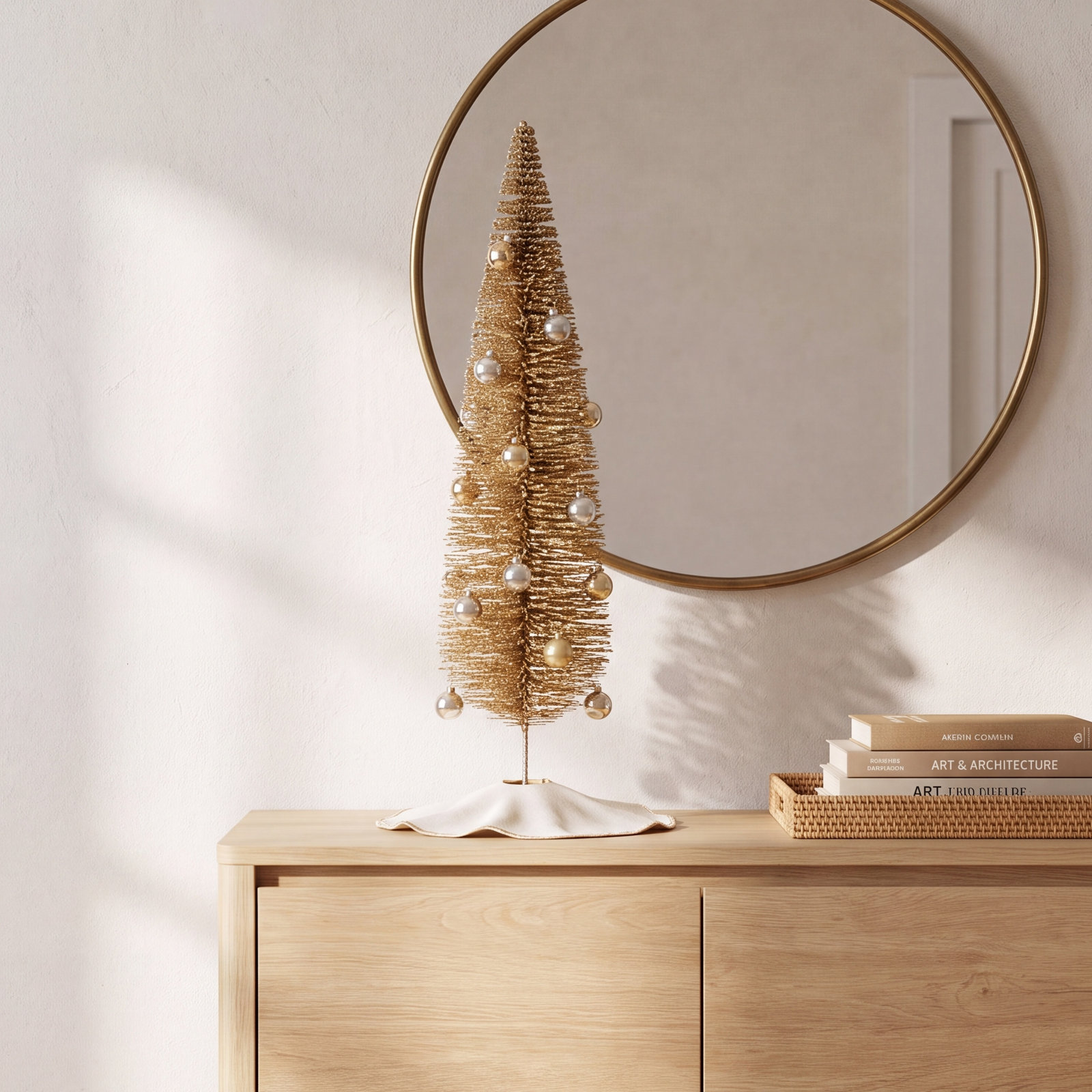 Christmas Tabletop Tree, 15" H x 3.75" W x 3.75" D