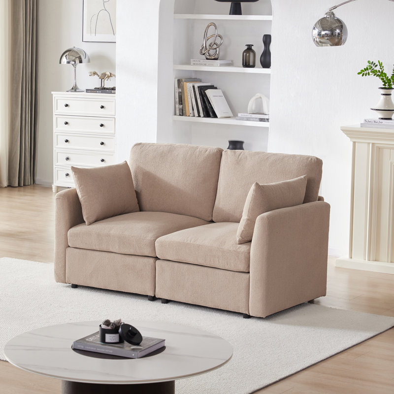 Canapé modulaire 59 po, Brun