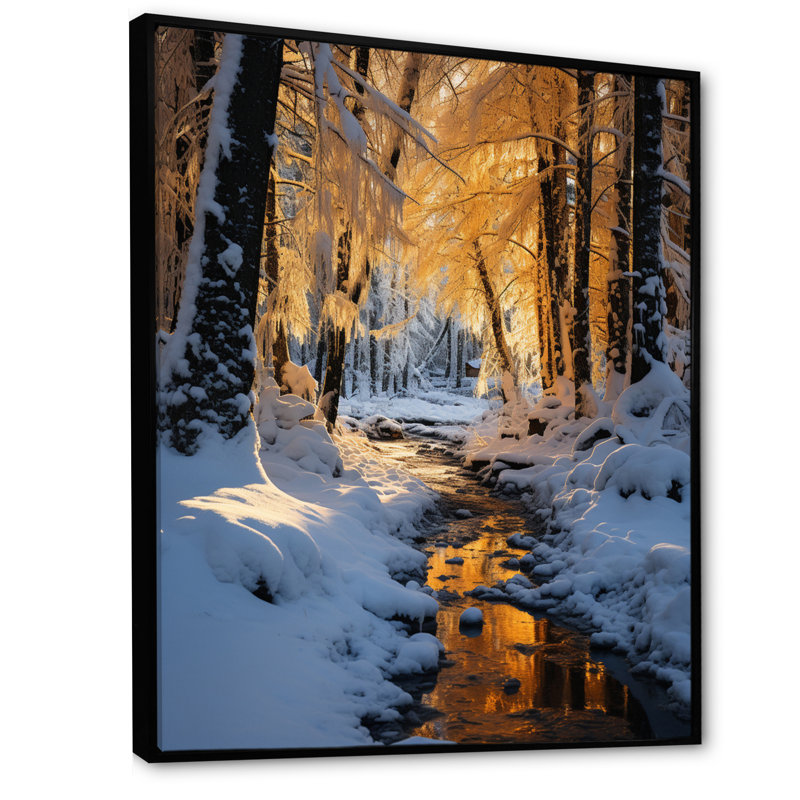 Mirryah Alaska Silent Winter I - reproduction, H 40 po x l 30 po x P 1,5 po, Cadre flottant noir