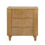 Table de chevet à 3 tiroirs avec rainures ondulées et pattes de courge, parfaite pour les chambres à coucher et les salons modernes-895433403