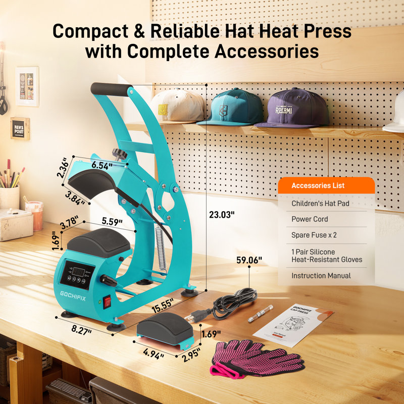 Hat Heat Press Machine, Green