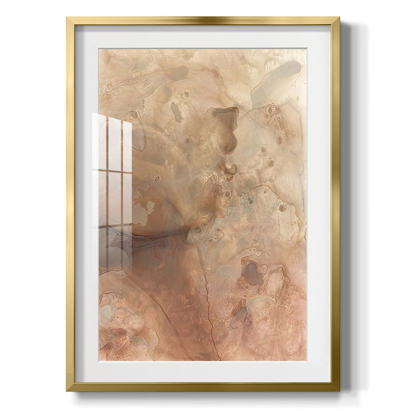 Marble Ground II -Framed Print, 25.5" H x 17.5" W, Gold