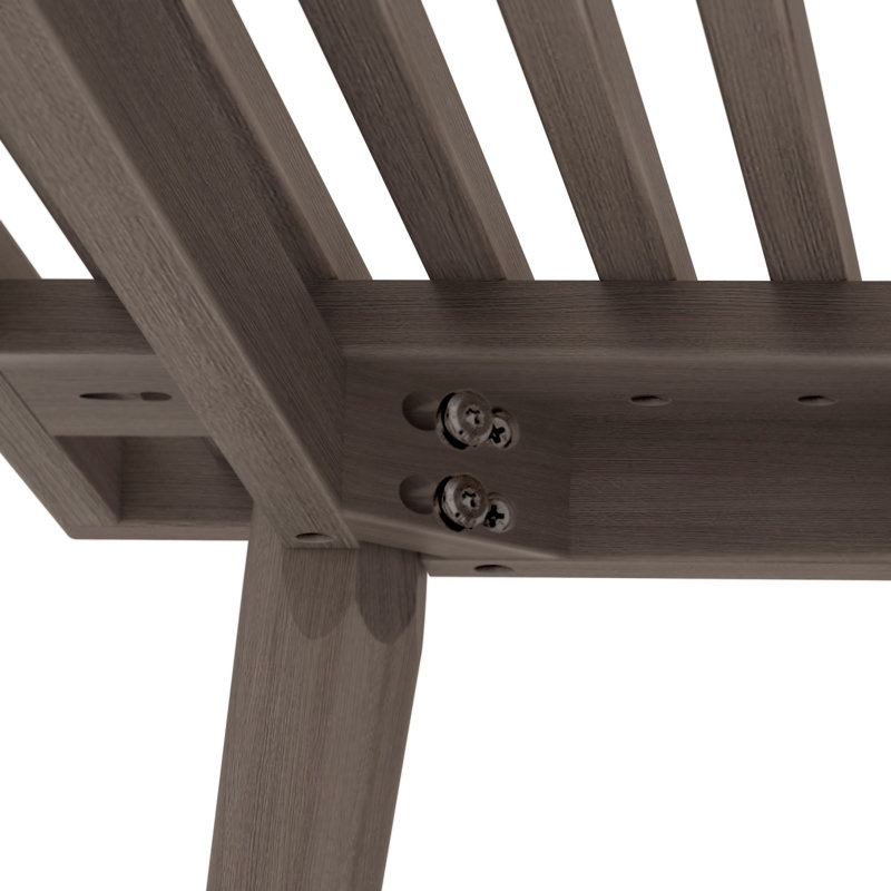 Levitus Wood Bench, Clay, 17.5" H x 56.25" W x 16.5" D