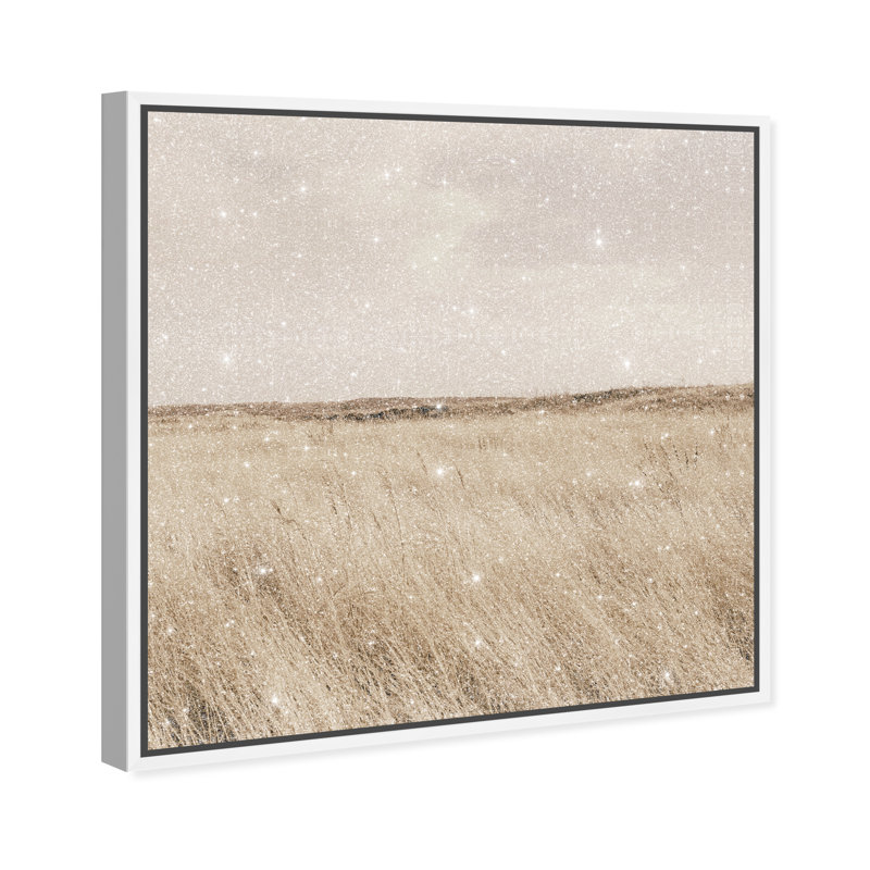 Golden Nature Print by Oliver Gal, 31"H x 31"W, White Floater Frame