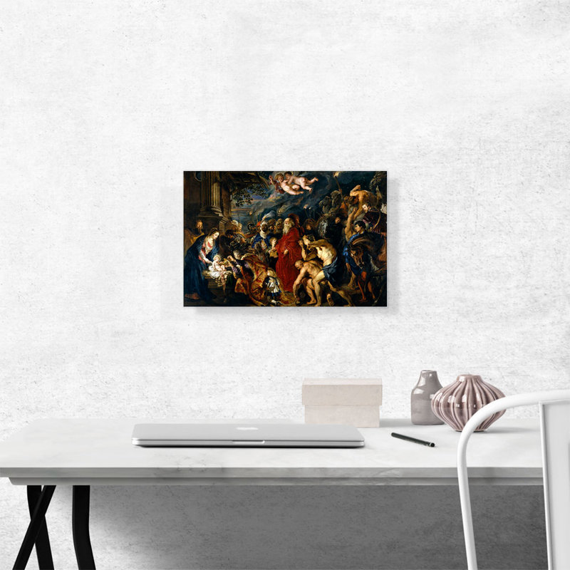 «Adoration of the Magi 1610» par Peter Paul Rubens, reproduction d'art sur toile tendue, H 12 po x l 18 po x 1,5 po