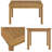  Furniture Okemo Weather-Resistant Acacia Wood Outdoor Coffee Table