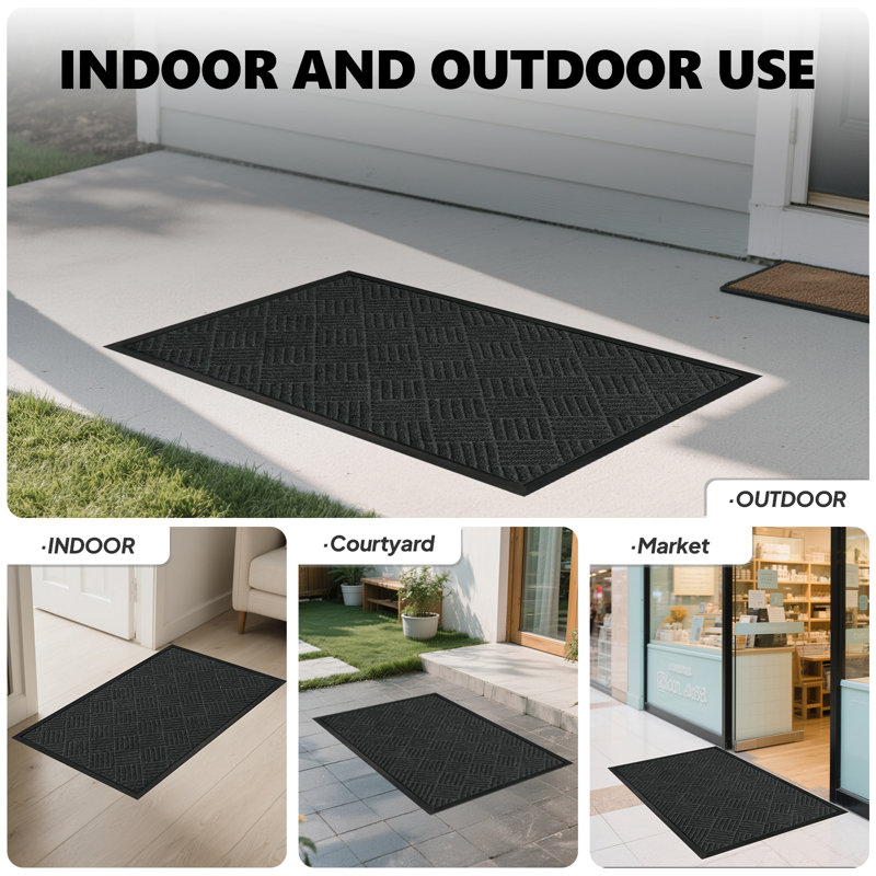Non-Slip Indoor / Outdoor Doormat, 59.9cm W × 89.9cm L
