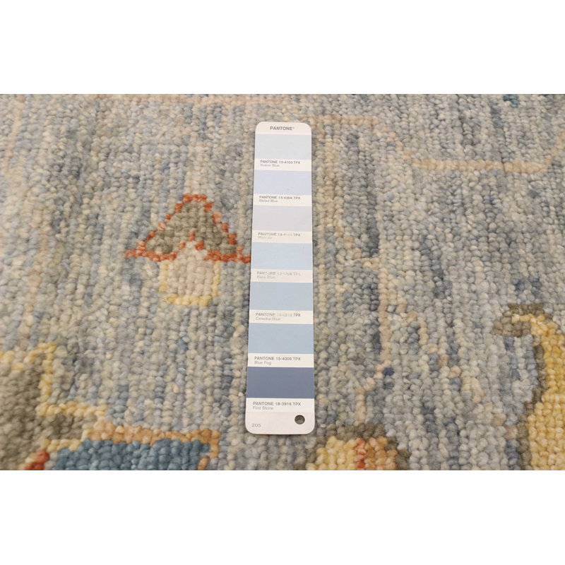 Tapis bleu denim Jules Serapi 9 pi 1 po x 11 pi 10 po