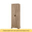Armoire de rangement avec deux portes pour salle de bain, bureau, tablette réglable, panneau de fibres à densité moyenne, brun-823102716