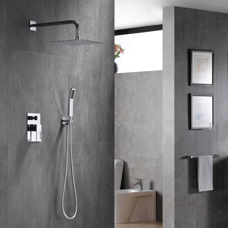 Complete Shower System with Rough in-Valve, Chrome