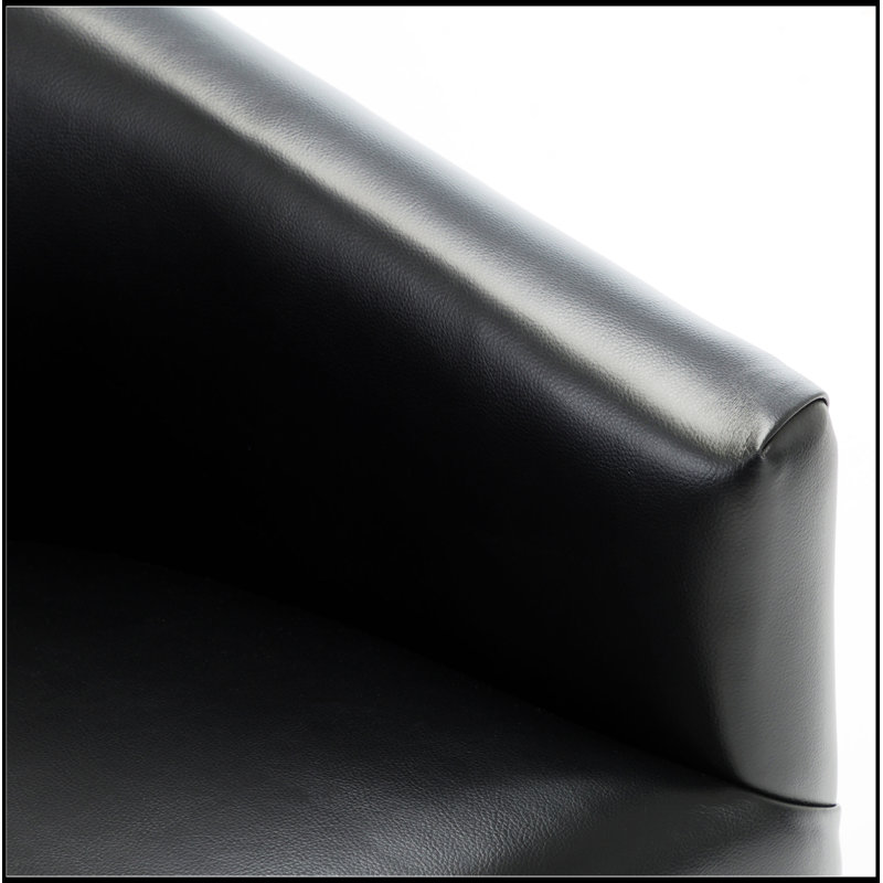 Chaise pivotante à base de bois, Noir