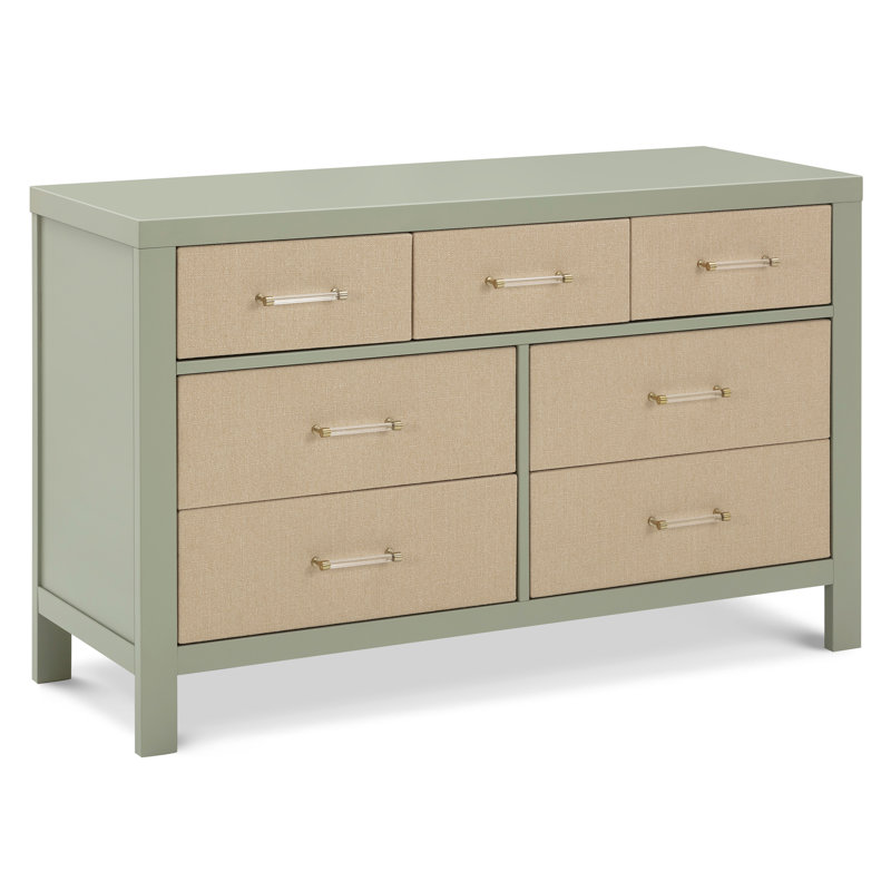 Eloise 7-Drawer Assembled Dresser, French Sage/Performance Sand Eco-Weave