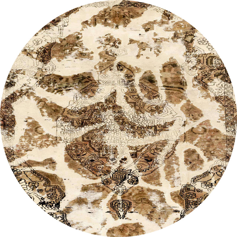 Abstract Indoor Rug, Round 6'