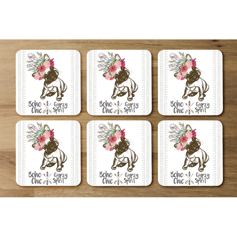 Square 6 Piece Coaster Set