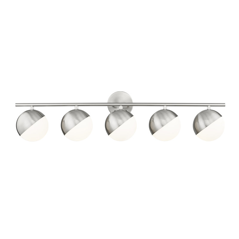 Ensemble de meuble-lavabo 5 lumières Realte Sphere, Nickel brossé