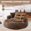 Pouf géant de 140 cm pour adultes, grand fauteuil lounge en velours côtelé avec rembourrage en mousse compressée, fauteuil de lecture confortable pour le salon et la chambre.-1816065097