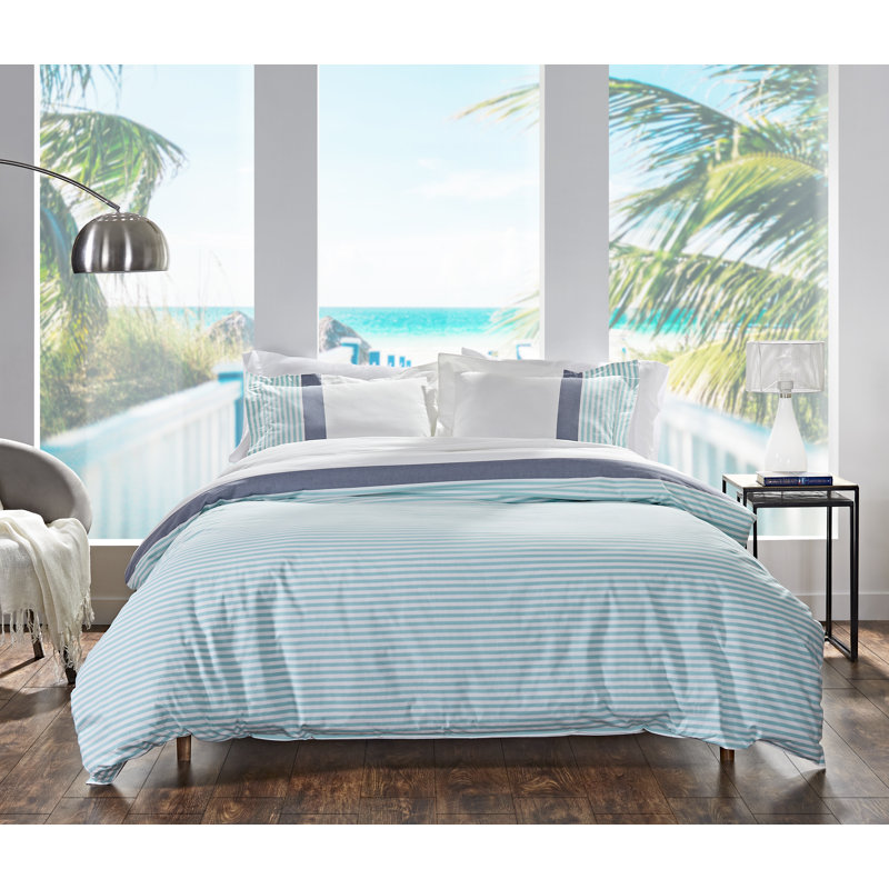 Housse de couette La Jolla, Indigo / turquoise, Housse de couette pour grand lit