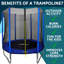 Dellonda ft Round Backyard Trampoline with Safety Enclosure