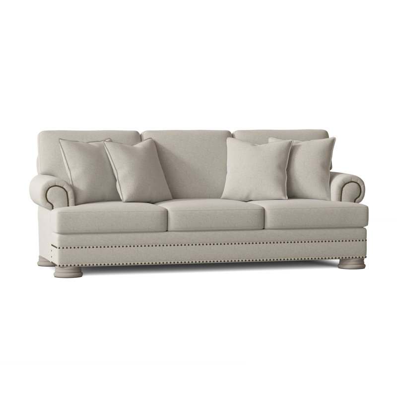Foster 97.5" Sofa with Reversible Cushions, Dorado Snow Crypton® Chenille 5558-000, Antique White