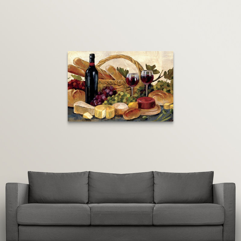 «Tuscan Evening Wine» par Yoakum, reproduction d'art sur toile, H 32 po x l 48 po x p 1,5 po