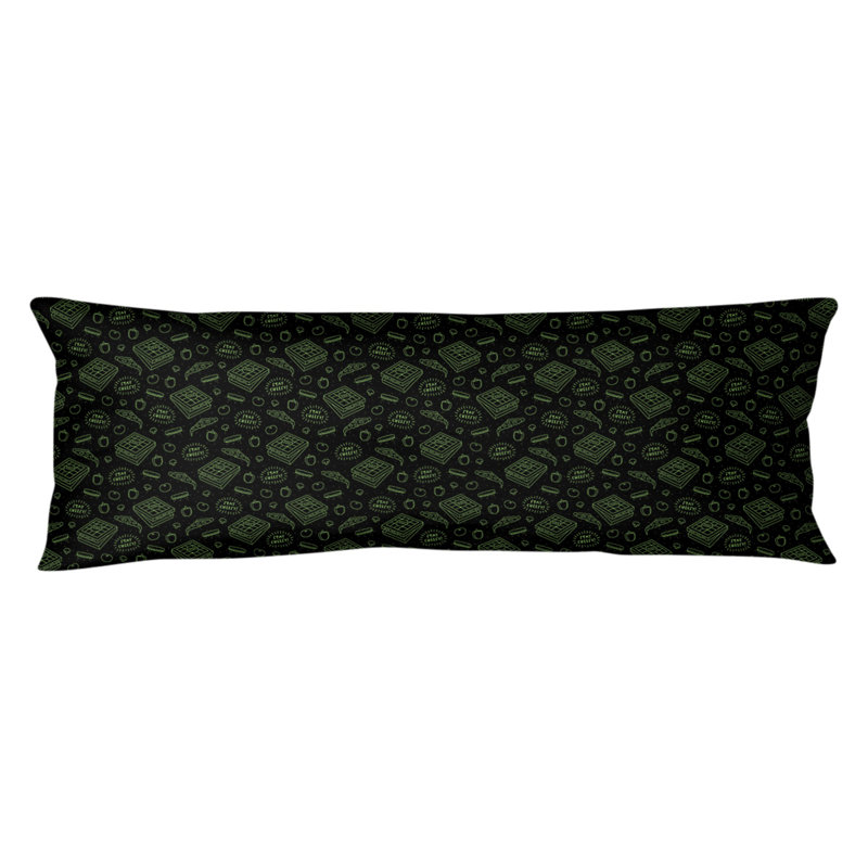 Coussin de corps en polyfill Valerton, Bleu sarcelle / blanc, Valerton