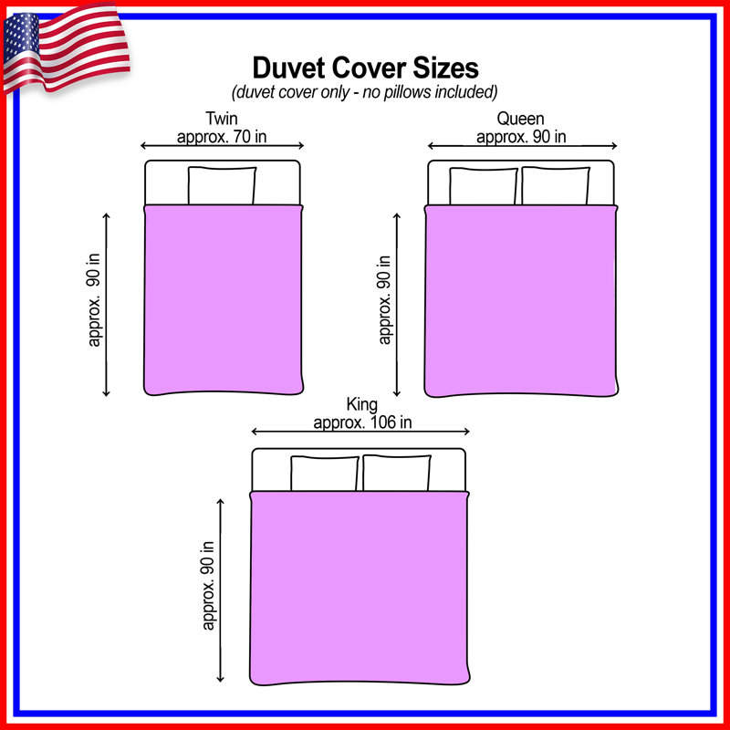 Solid Purple Color Duvet Covers, Queen