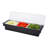 Bar Lux Black Plastic Condiment Caddy - 3 Compartments - 19 1/2" X 6 1/4" X 3 3/4" - 1 Count Box