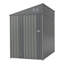 Remise adossée 4 pi x 7 pi en gris olive, rangement en acier robuste pour les outils de jardin et les vélos, maximisez votre cour et votre patio avec une protection toutes saisons-124899339