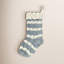 Gray Hand Knit Stocking
