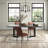 Oleson 39" Wide Rectangular Dining Table in Concrete and Black Metal