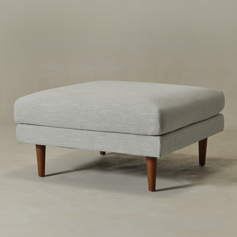 Pouf rembourré Miller 36 po, Gris clair