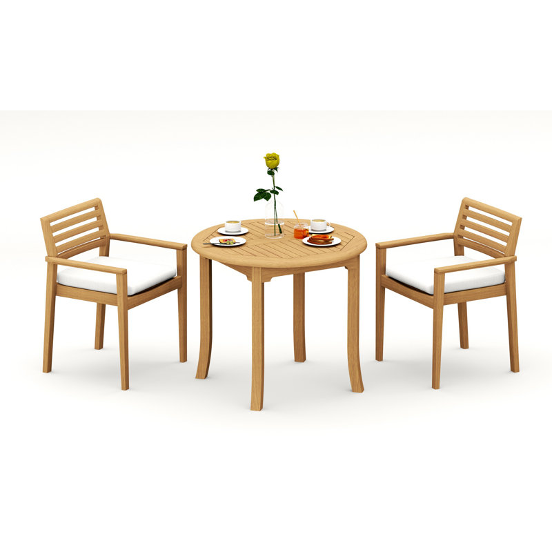 Montana Outdoor Teak Dining Set, 2