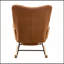 Ensemble chaise berçante à bascule en tissu Teddy avec repose-pieds et poche de rangement latérale, base en bois massif.-1081843047