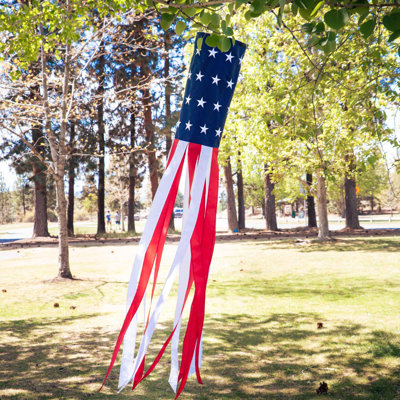 U.S. Stars and Stripes Embroidered Printed Windsock