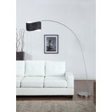 81'' Brushed Steel Arched Floor Lamp