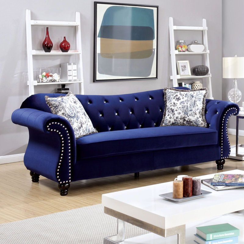 Canapé Chesterfield Tabitha, Bleu