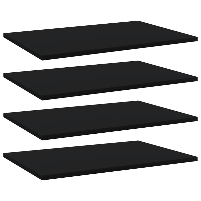 Tablettes flottantes étagères murales, Noir, H 0,6 po x l 23,6 po x P 15,7 po