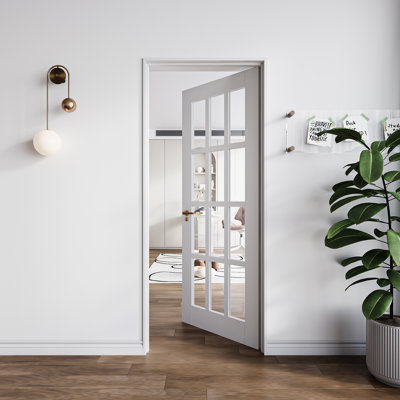 Porte intérieure en panneau de fibres à densité moyenne 12 po x 12 po pré-assemblé 32 po x 80 po