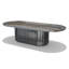 Mysteria Oval Walnut Wood Dining Table-1429945412