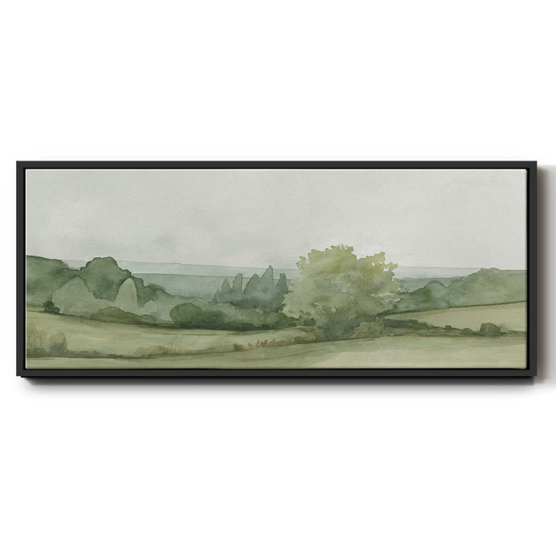 Croquis de paysage rétro II, toile encadrée, H 12 po x l 30 po