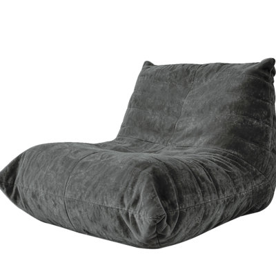 Fauteuil à billes à 5 positions, chenille de soie argentée brillante, design coulissant, choix de couleurs de décor, flanelle gris chaud, détente dans un dortoir, profondeur 44,14 po, largeur 36,23 po, hauteur 26,01 po, poids ergonomique 35,66 lb
