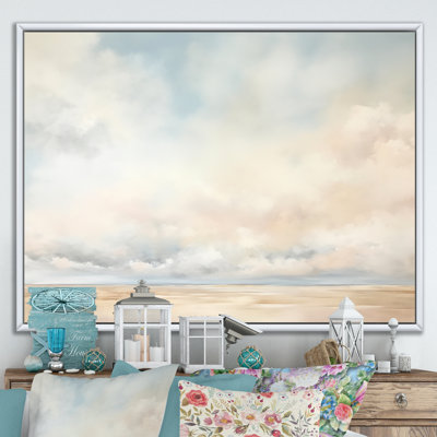 Minimalisme, ciel nuageux, paysage I sur toile